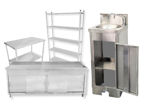 Mobiliario de acero inoxidable Proditec: mesas, estantes y fregaderos para cocinas industriales